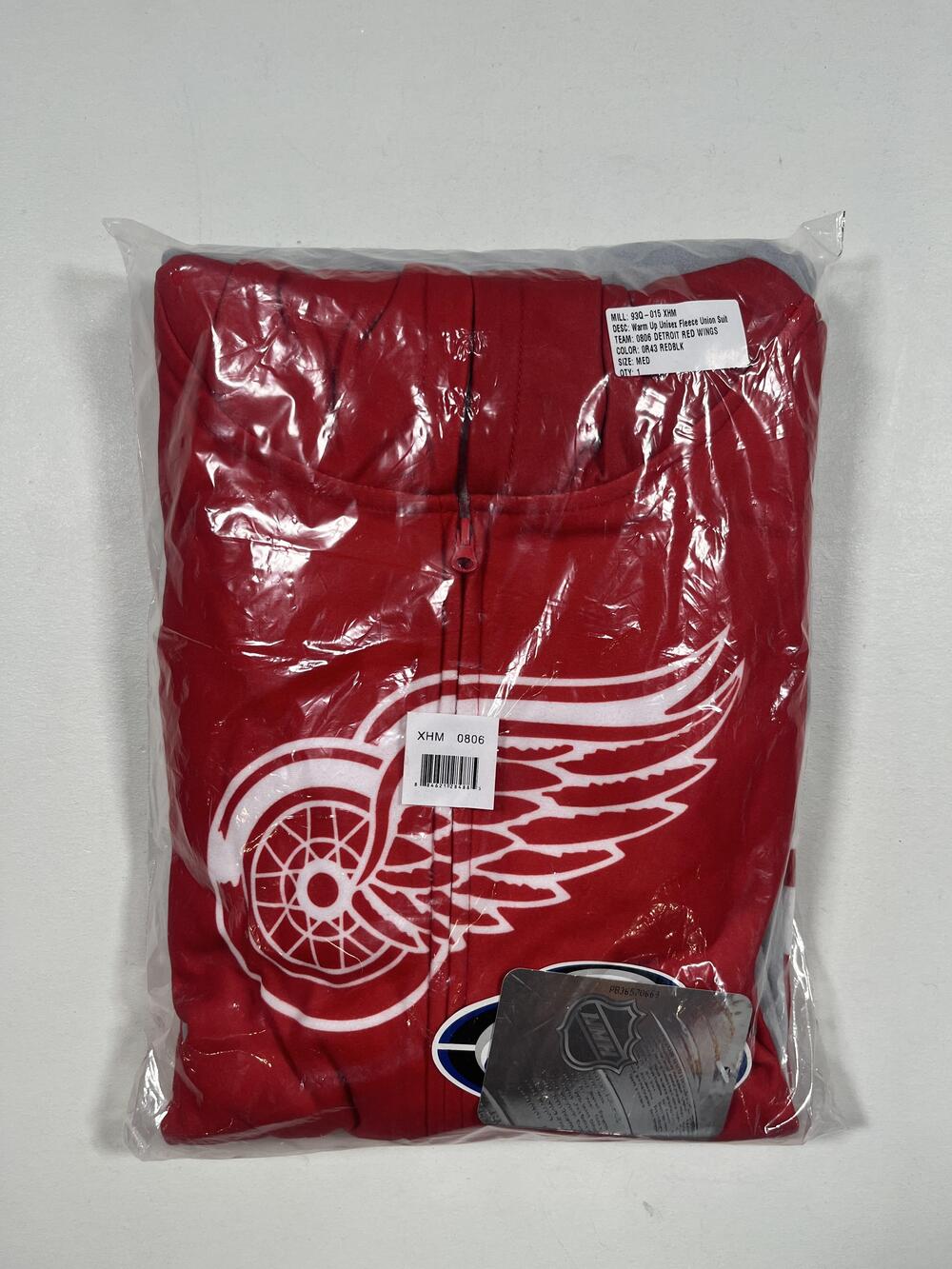 Detroit Red Wings Union Suit Pajamas One piece Mens Medium NHL Concepts Sport